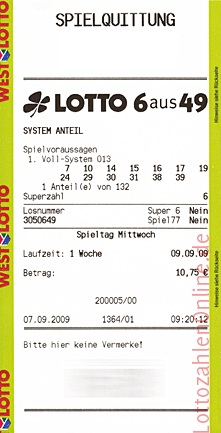 Lotto Vew System 612